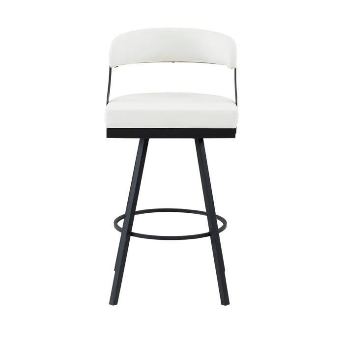 Crowley Swivel Pub Height Chair in Black/White - 5565-29WT image