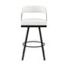 Crowley Swivel Pub Height Chair in Black/White - 5565-29WT image