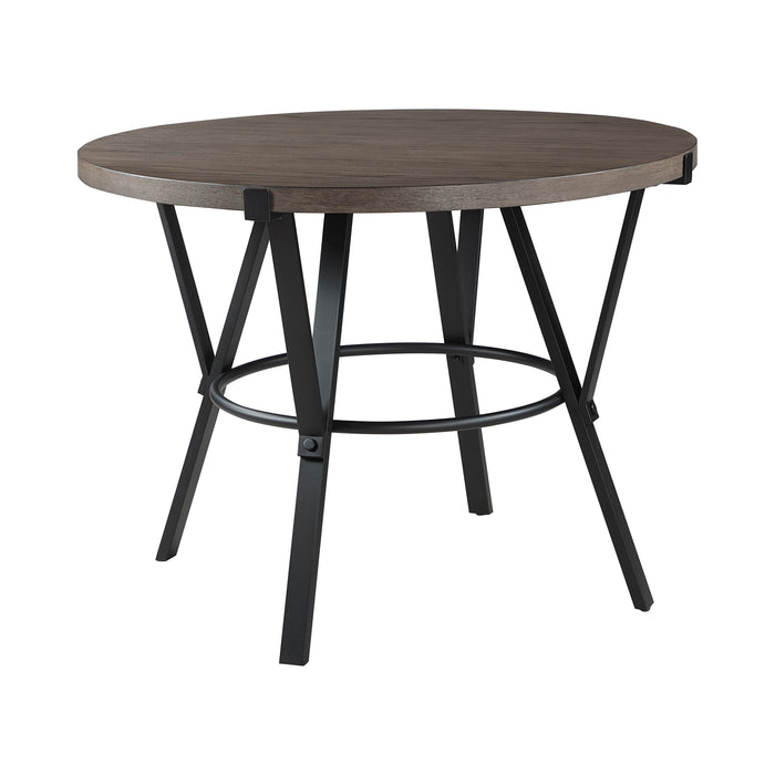 Crowley Counter Height Table in Black/Brown - 5565-36RD