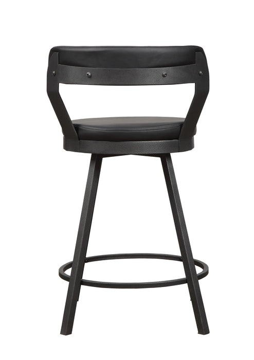 Appert Swivel Counter Height Chair, Black in Black/Gray - 5566-24BK