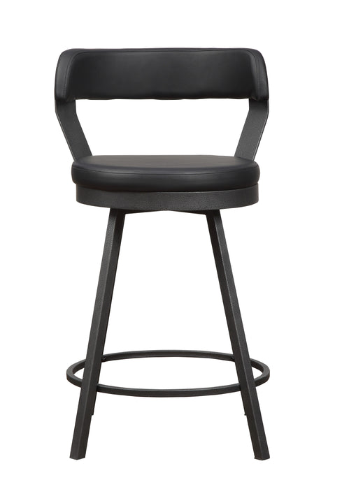 Appert Swivel Counter Height Chair, Black in Black/Gray - 5566-24BK image