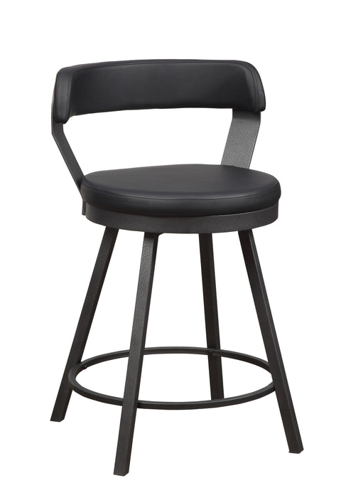 Appert Swivel Counter Height Chair, Black in Black/Gray - 5566-24BK