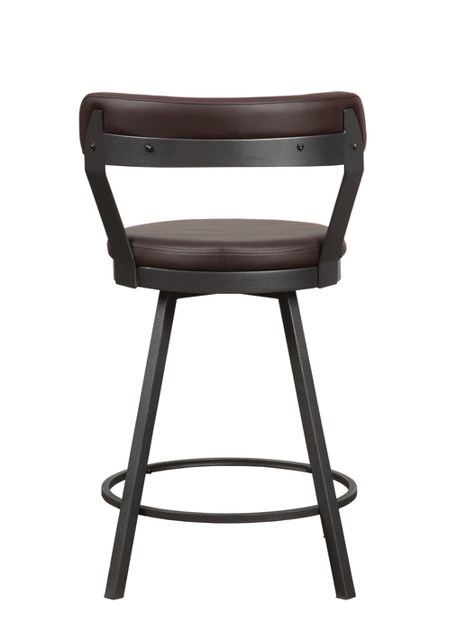 Appert Swivel Counter Height Chair, Brown in Gray/Brown - 5566-24BR