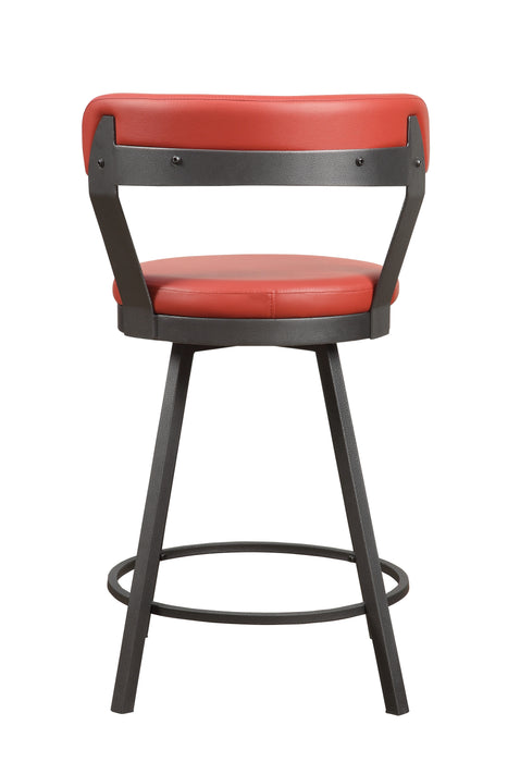 Appert Swivel Counter Height Chair, Red in Gray/Red - 5566-24RD