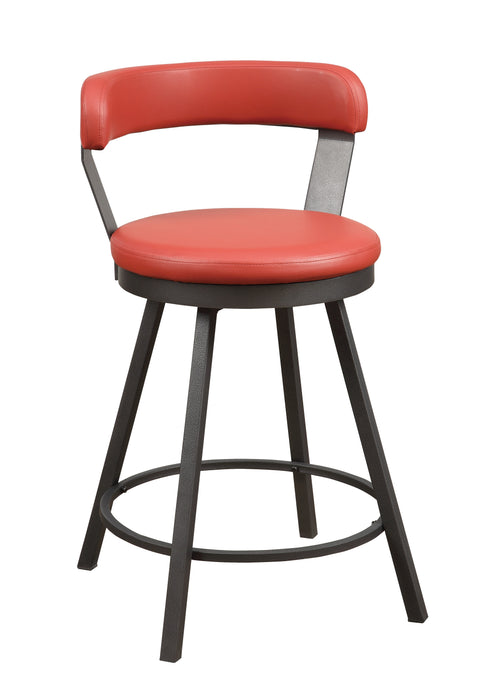 Appert Swivel Counter Height Chair, Red in Gray/Red - 5566-24RD