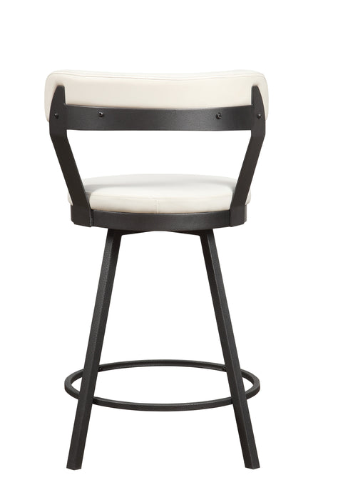 Appert Swivel Counter Height Chair, White in White/Gray - 5566-24WT