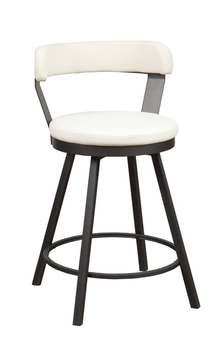 Appert Swivel Counter Height Chair, White in White/Gray - 5566-24WT