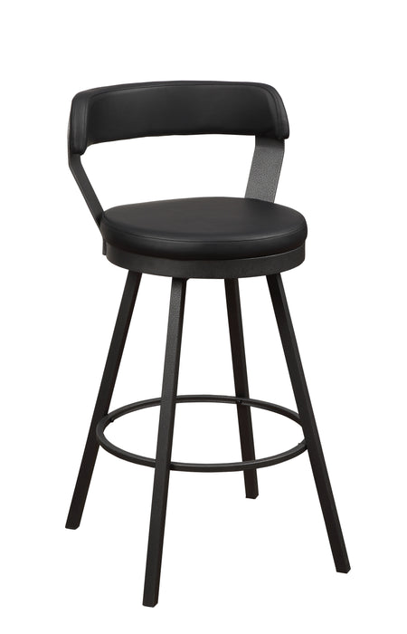 Appert Swivel Pub Height Chair, Black in Gray/Black - 5566-29BK