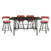 Appert 5pc Set (TB+4S) in Red/Gray/Brown - 5566-36*5RD image