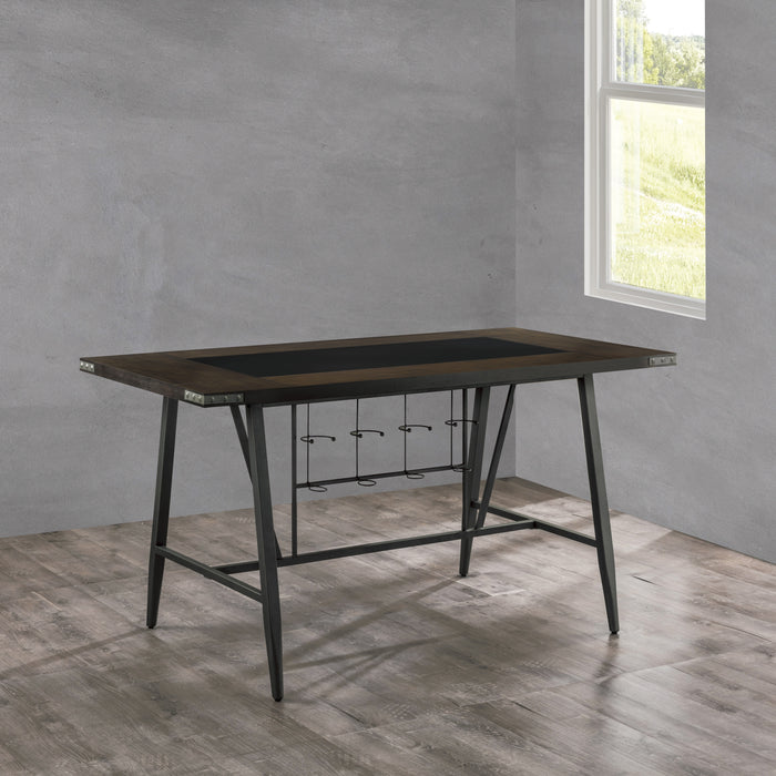 Appert (2)Counter Height Table, Glass Insert in Transparent/Gray/Brown - 5566-36*