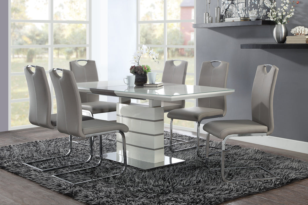 Glissand Dining Table in White/Taupe/Gold/Silver/Champagne - 5599-71*