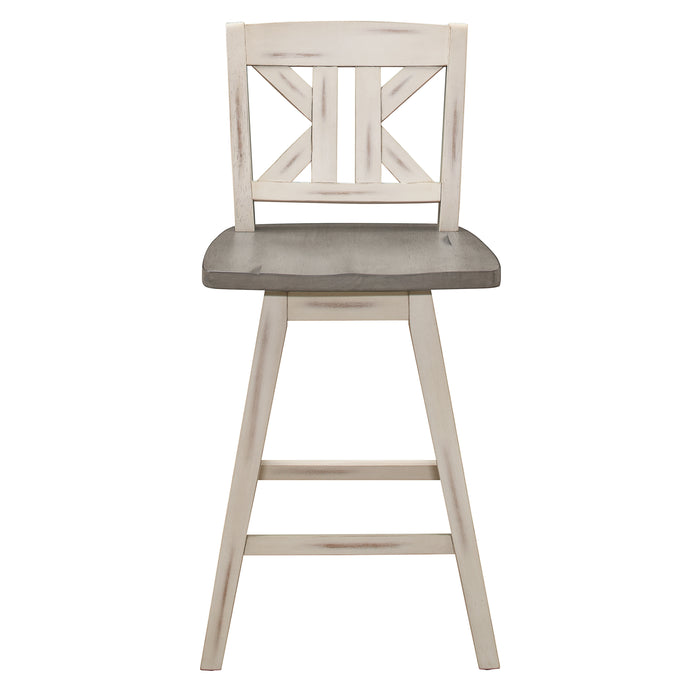 Amsonia Swivel Pub Height Chair in White/Gray - 5602-29WTS1 image