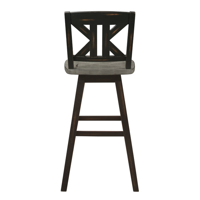 Amsonia Swivel Pub Height Chair in Black/Gray - 5602-29BKS1