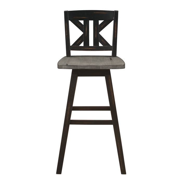 Amsonia Swivel Pub Height Chair in Black/Gray - 5602-29BKS1 image