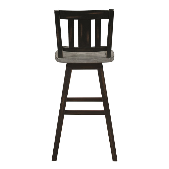 Amsonia Swivel Pub Height Chair in Black/Gray - 5602-29BKS2