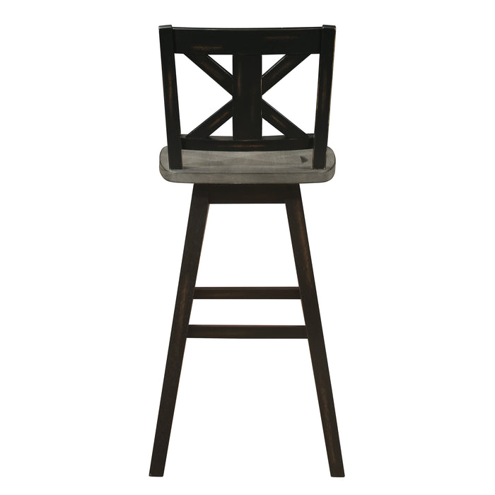 Amsonia Swivel Pub Height Chair in Black/Gray - 5602-29BK