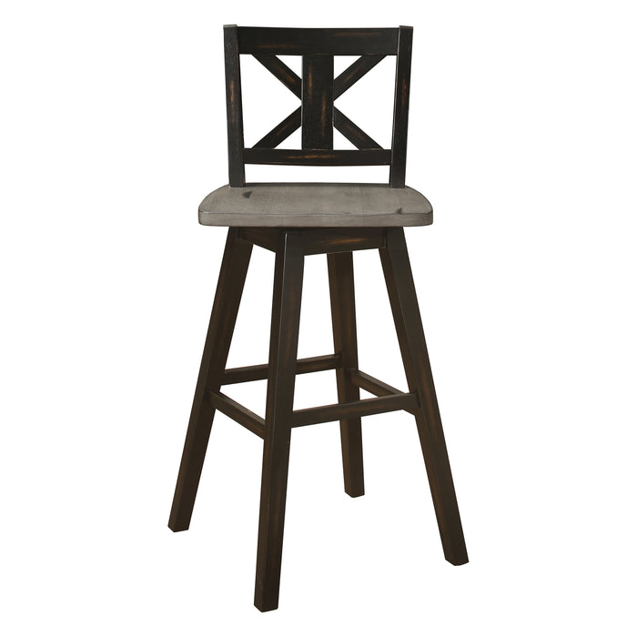 Amsonia Swivel Pub Height Chair in Black/Gray - 5602-29BK