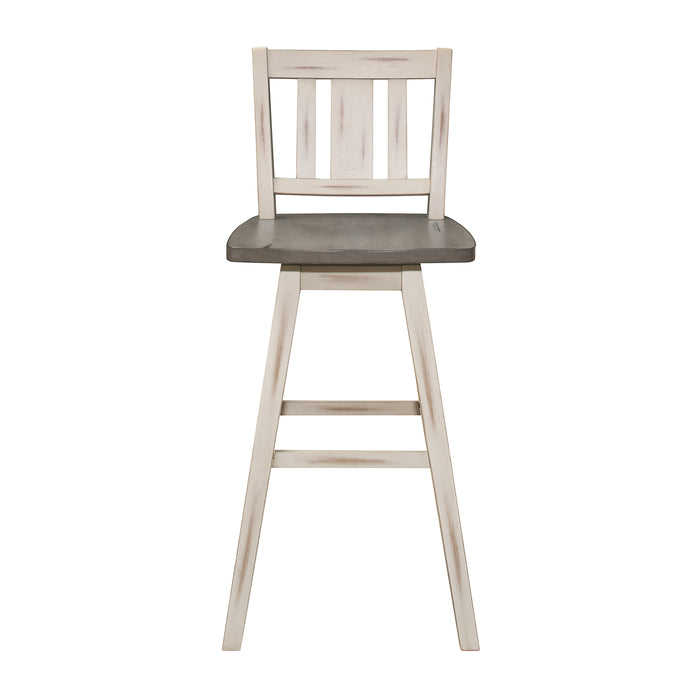 Amsonia Swivel Pub Height Chair in White/Gray - 5602-29WTS2 image