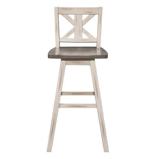 Amsonia Swivel Pub Height Chair in White/Gray - 5602-29WT image