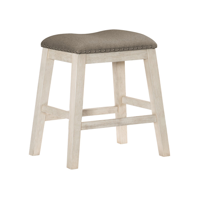 Timbre Counter Height Stool in White/Brown - 5603WW-24