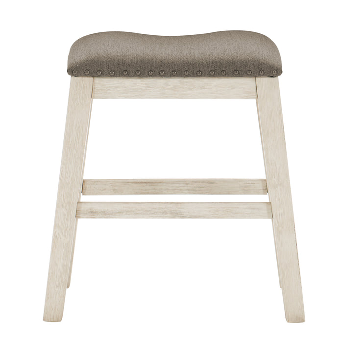 Timbre Counter Height Stool in White/Brown - 5603WW-24 image