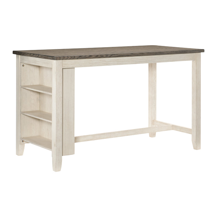 Timbre Counter Height Table in White/Brown - 5603WW-36