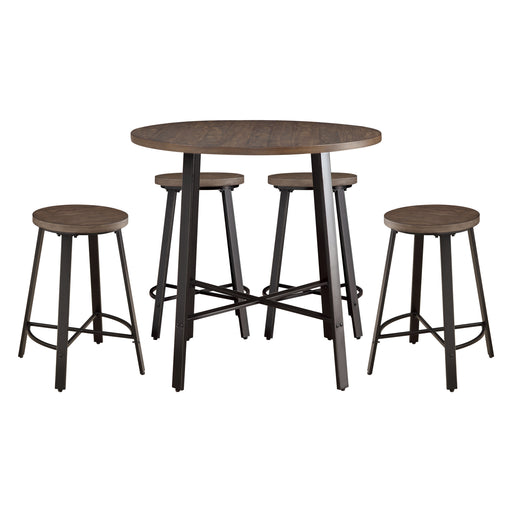 Chevre 5pc Set (TB+4S) in Brown/Gray/Metal - 5607-36RD*5 image