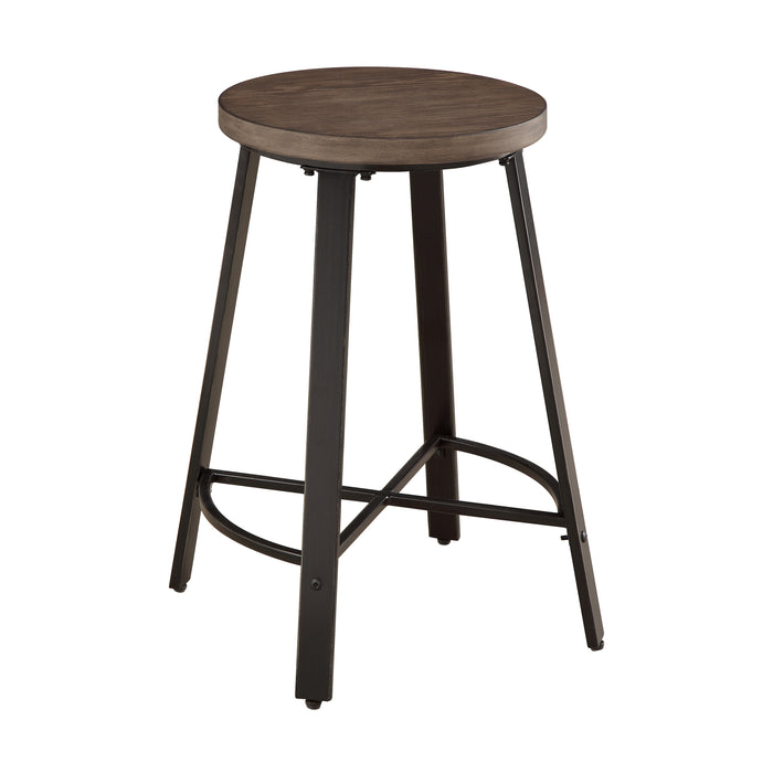 Chevre Counter Height Stool in Brown/Gray/Metal - 5607-24