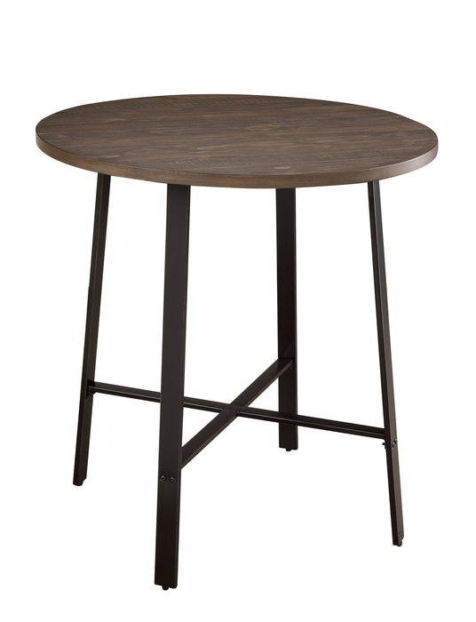 Chevre Round Counter Height Table in Brown/Gray/Metal - 5607-36RD