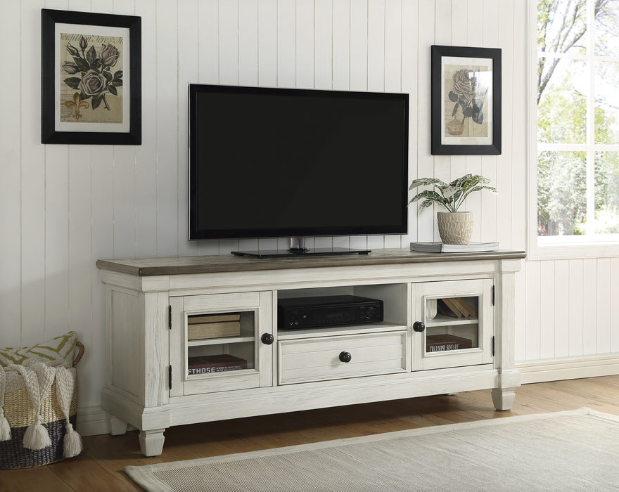 Granby TV Stand in Brown/White - 56270NW-64T