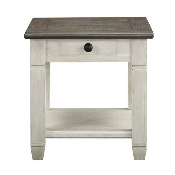 Granby End Table in Brown/White - 5627NW-04 image