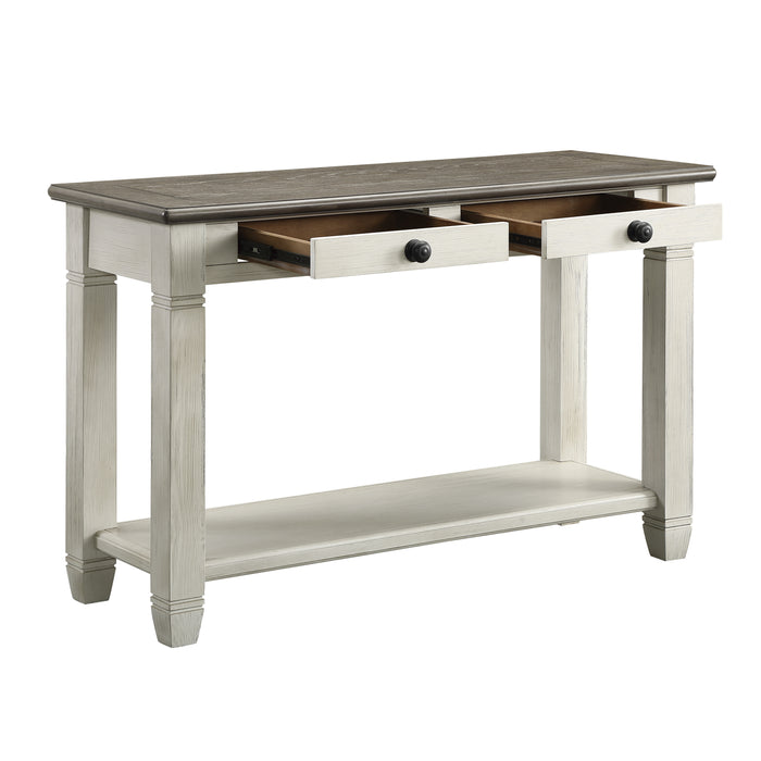 Granby Sofa Table in Brown/White - 5627NW-05