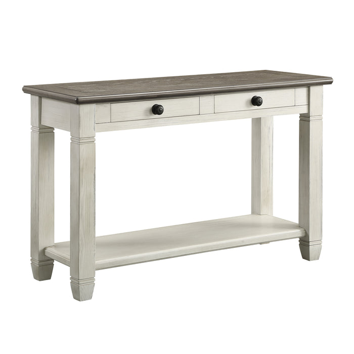 Granby Sofa Table in Brown/White - 5627NW-05