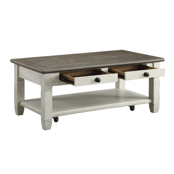 Granby Cocktail Table in Brown/White - 5627NW-30