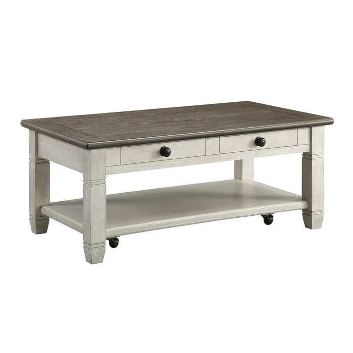 Granby Cocktail Table in Brown/White - 5627NW-30