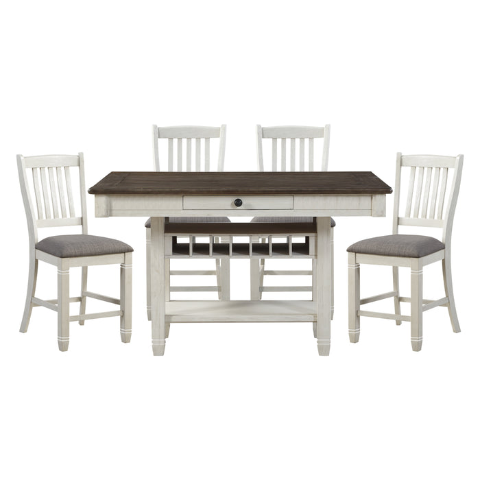 Granby 5pc Set (TB+4S) in Brown/White/Gray - 5627NW-36*5 image