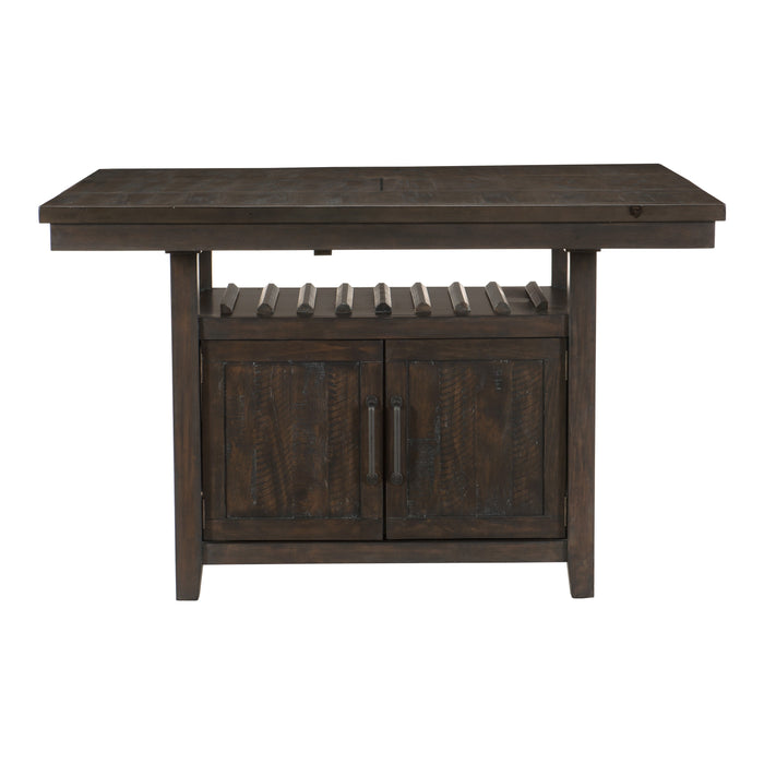 Oxton Counter Height Table with Storage Base in Brown/Cherry - 5655-36* image