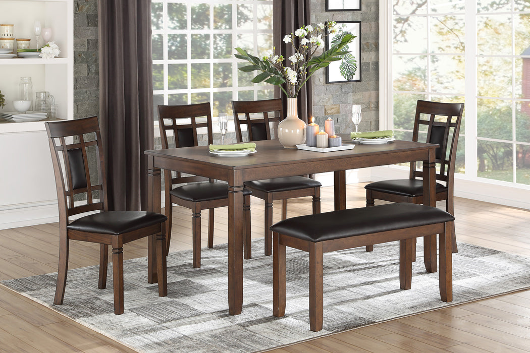 Salton 6-Piece Pack Dinette Set in Brown/Cherry - 5658