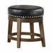 Westby Round Swivel Stool, Black in Brown/Black - 5681BLK-18 image