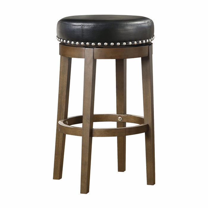 Westby Round Swivel Pub Height Stool, Black in Black/Brown - 5681BLK-29 image