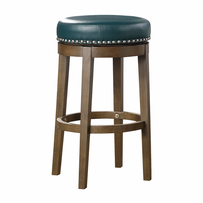 Westby Round Swivel Pub Height Stool, Green in Brown/Green - 5681GEN-29 image