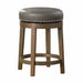 Westby Round Swivel Counter Height Stool, Gray in Brown/Gray - 5681GRY-24 image