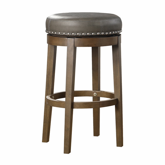 Westby Round Swivel Pub Height Stool, Gray in Gray/Brown - 5681GRY-29 image