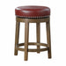 Westby Round Swivel Counter Height Stool, Red in Brown/Red - 5681RED-24 image