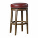 Westby Round Swivel Pub Height Stool, Red in Brown/Red - 5681RED-29 image