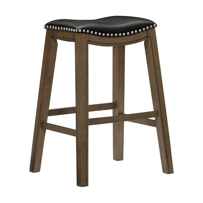 Ordway 29 Pub Height Stool, Black in Brown/Black - 5682BLK-29