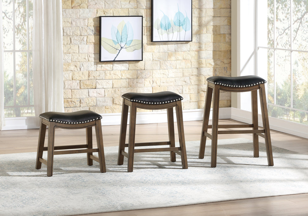 Ordway 29 Pub Height Stool, Black in Brown/Black - 5682BLK-29