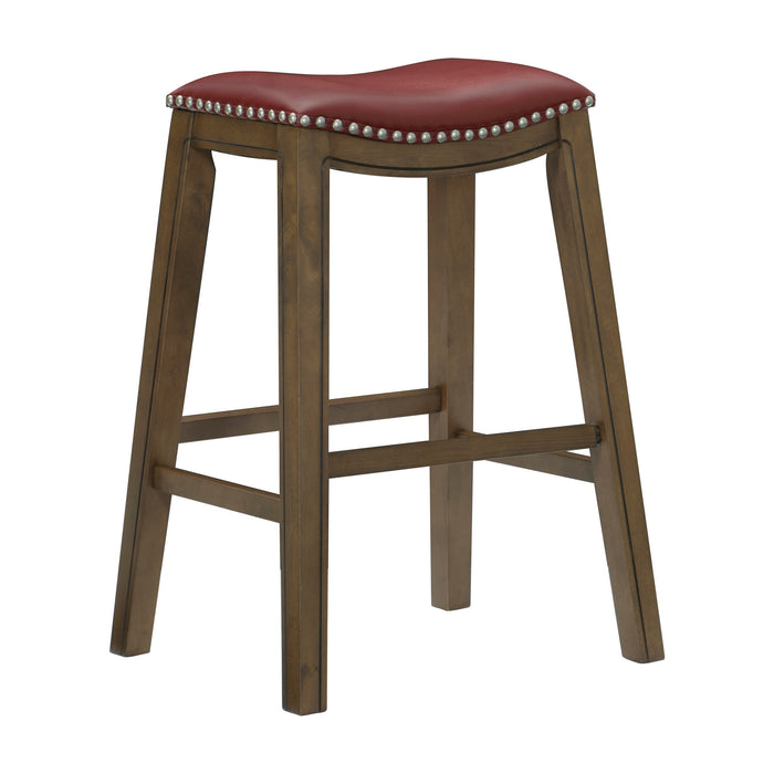 Ordway 29 Pub Height Stool, Red in Red/Brown - 5682RED-29