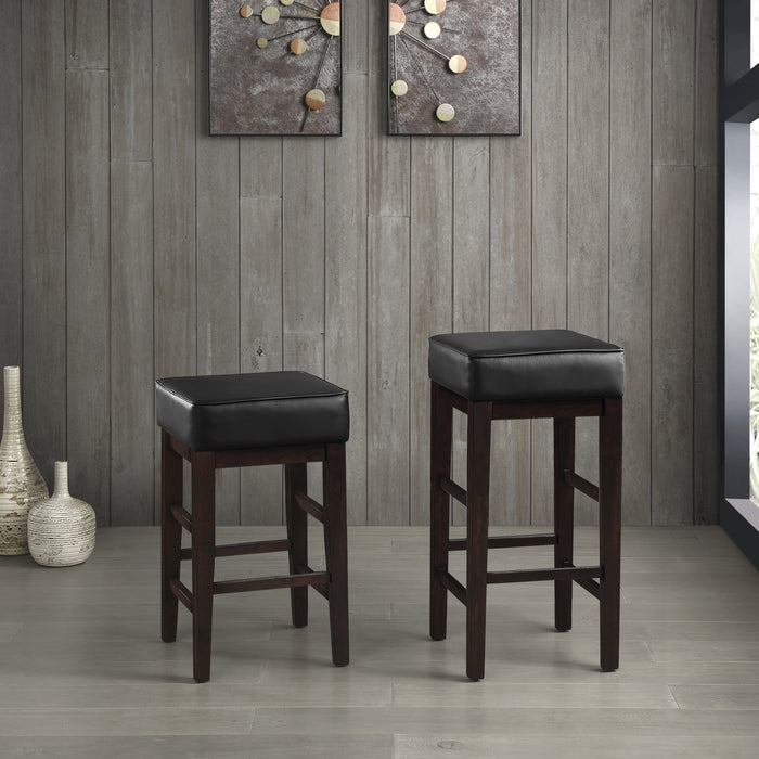 Pittsville Pub Height Stool in Black/Espresso - 5684BK-29