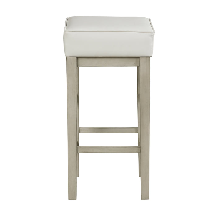 Pittsville Pub Height Stool in White/Beige - 5684WH-29